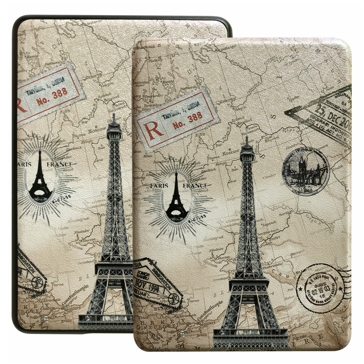 10-cu nəsil basic kindle üçün qoruyucu arxalıq kabura eyfel qülləli şəkil